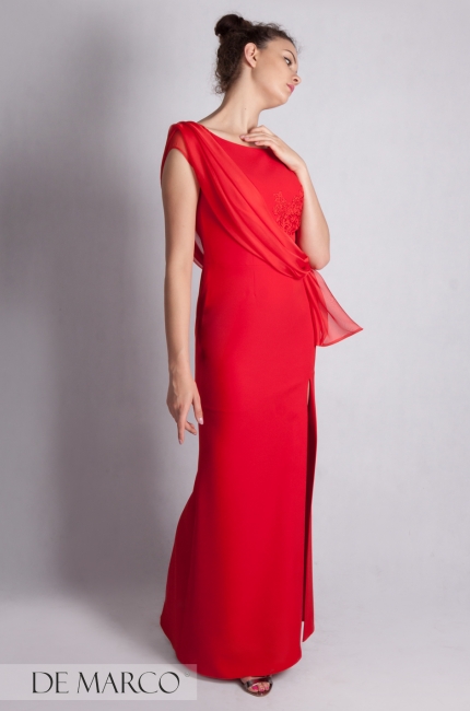 Beautiful, red dress Brenda from the First Lady fashion designer, Modern long dresses for a summer wedding