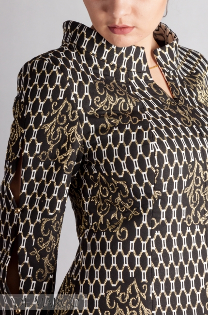 Jacquard costume with golden thread Gizela-Estera