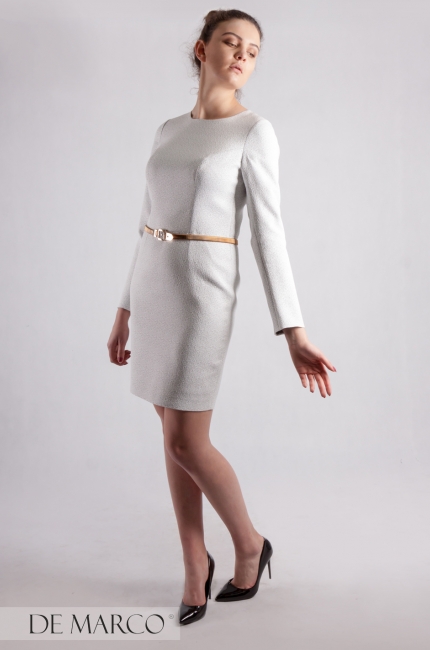 Jacquard dress for office Shira
