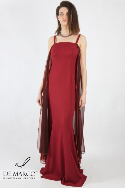 Modern dress for a wedding in the summer Erazma, Long dress for the mother of the wedding