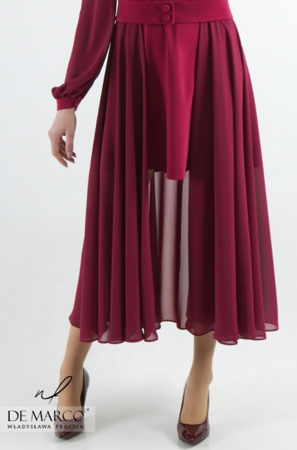 Tasteful mini maxi layered dress for the banquet Eufrazja, Sophisticated dresses 2020/2021