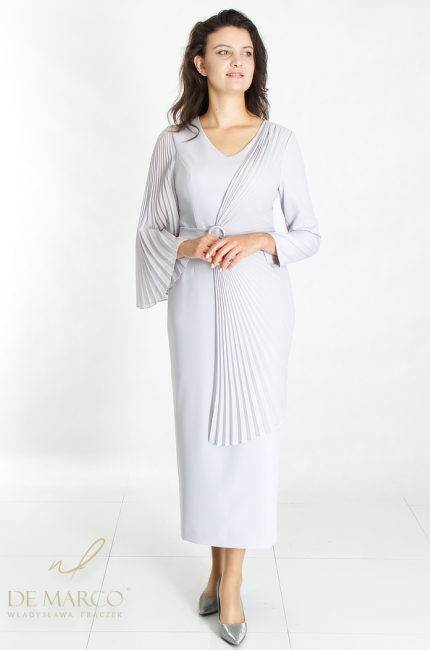 Romantic formal maxi dresses with pleats. Tailor-made tailoring De Marco