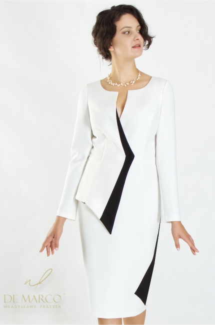 Sewn in Poland, luxurious business dresses, diplomatic. De Marco online store