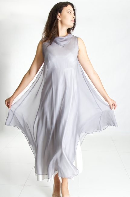 Modern comfortable dress made of natural silk. De Marco online store