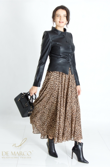 Fashionable Polish maxi skirts with animal print in leopard. De Marco online store