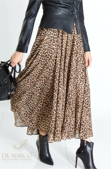 Sensual Polish maxi skirts in leopard print. Polish manufacturer De Marco