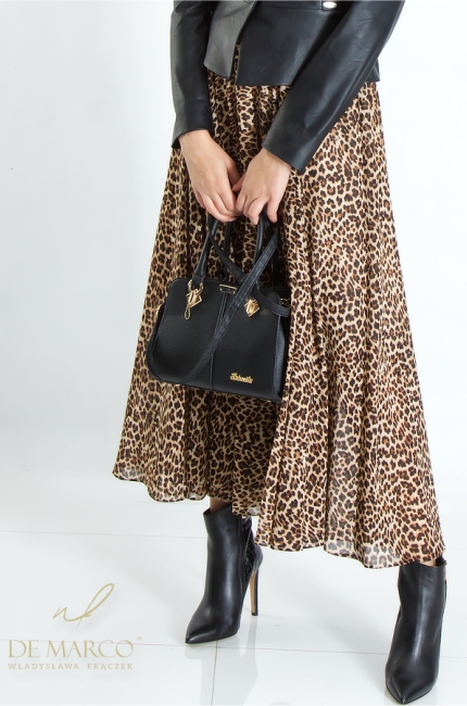 Maxi airy skirt in leopard. The most beautiful maxi formal skirts with animal print. Polish manufacturer De Marco