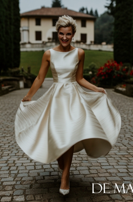 The most beautiful retro style wedding dress made to order at De Marco